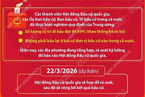 Cuộc bầu cử đại biểu Quốc hội khóa XVI và đại biểu Hội đồng nhân dân các cấp nhiệm kỳ 2026 – 2031 thành công tốt đẹp.