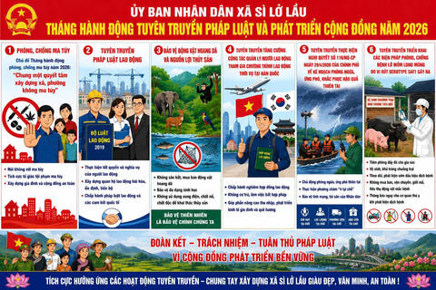 THÁNG HÀNH ĐỘNG TUYÊN TRUYỀN PHÁP LUẬT VÀ PHÁT TRIỂN CỘNG ĐỒNG NĂM 2026